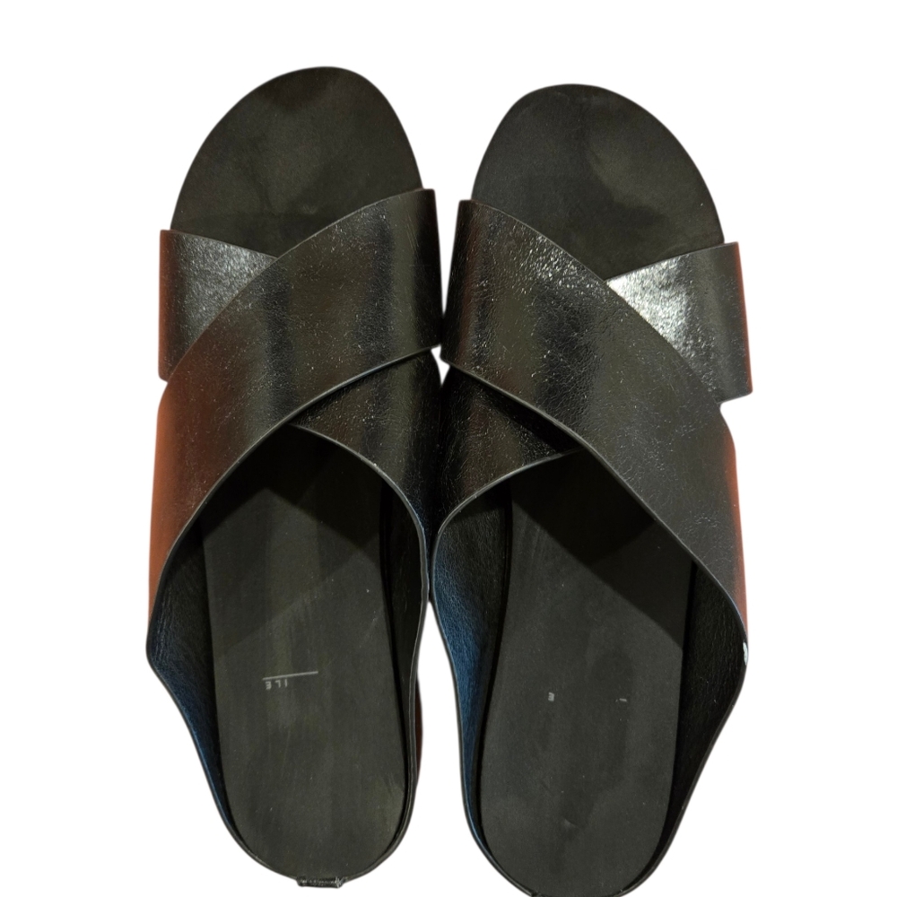 Volatile Black Slide Sandals